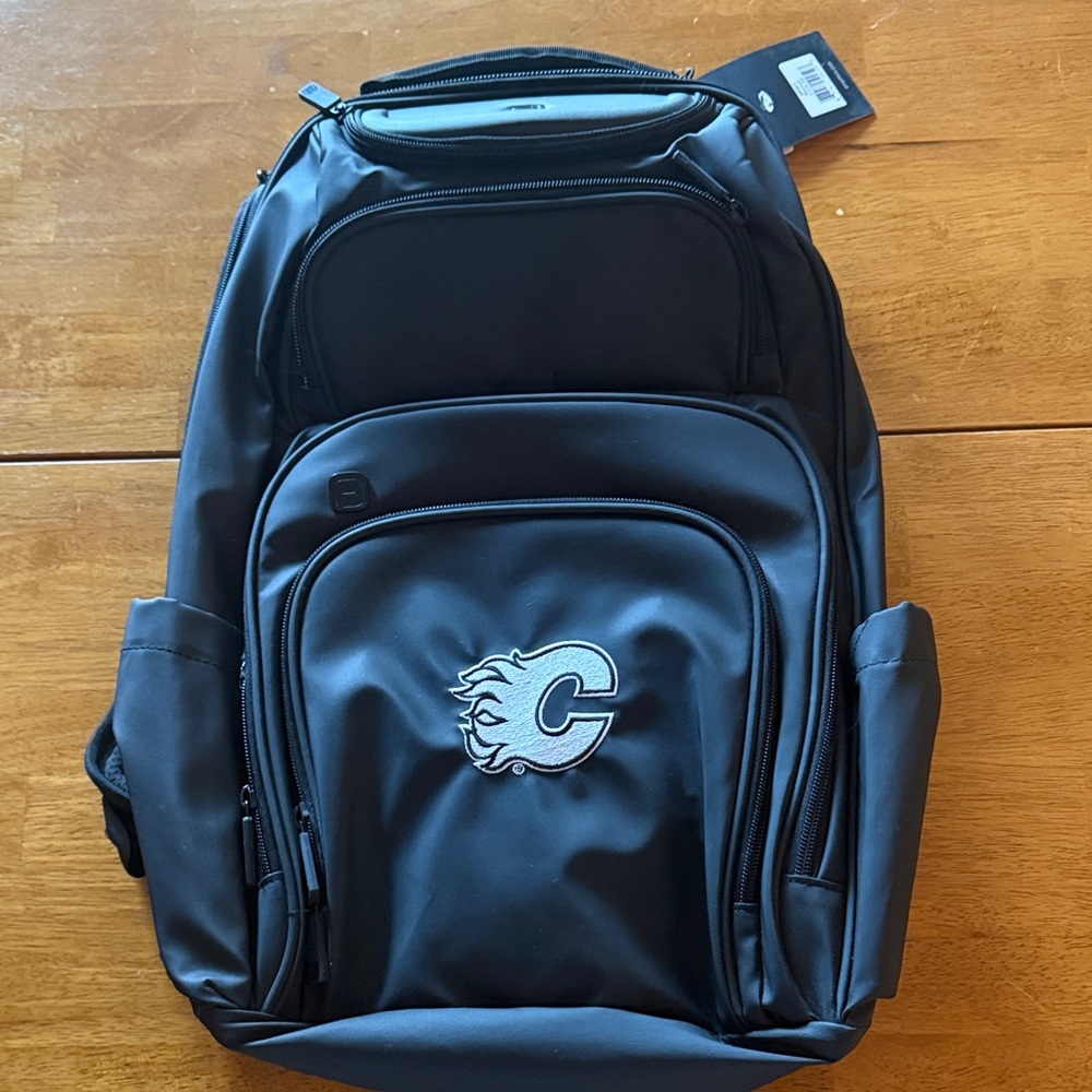 Black Projekt Backpack with Calgary Flames Logo